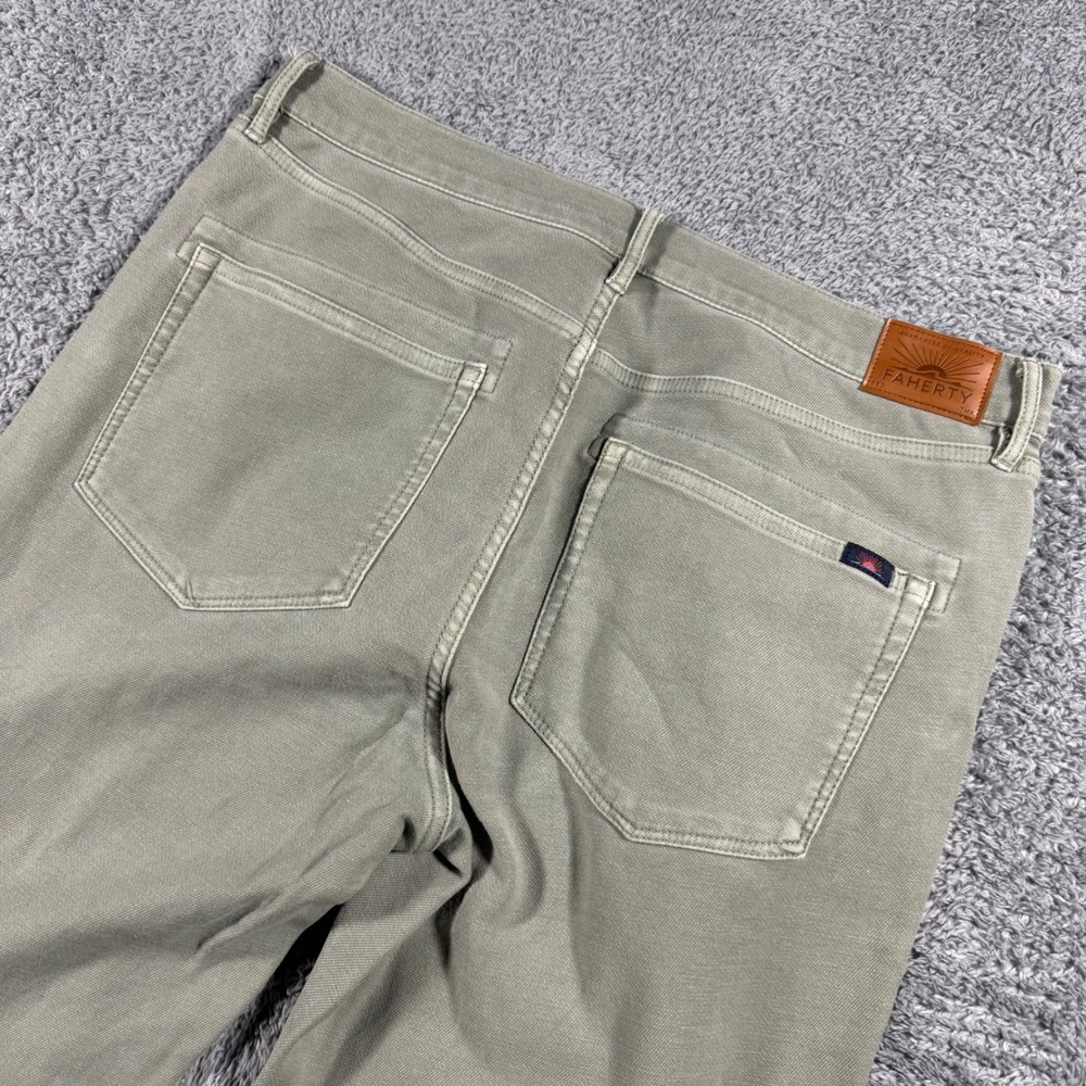 Faherty Stretch Terry Pants Mens 34x32 5-Pocket Stretch Soft Performance - Picture 5 of 10